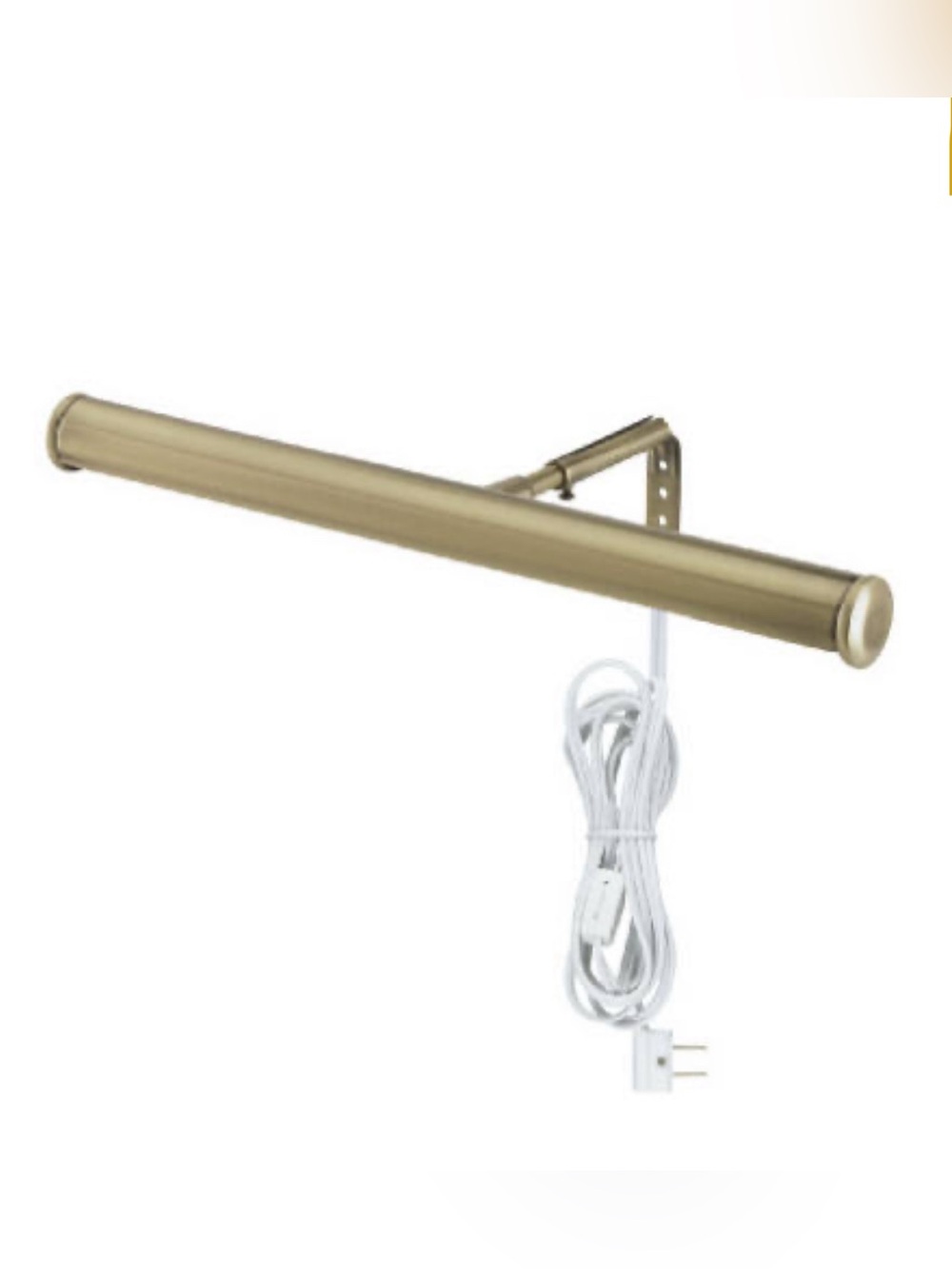 WESTINGHOUSE LIGHTING 14-Inch Antique Brass Slimline Picture Light with Cord